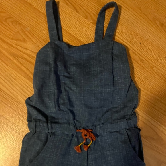 Matilda Jane 435 kids girl's size 12 Radiant Smile blue drawstring jumpsuit. NWT - Picture 2 of 7
